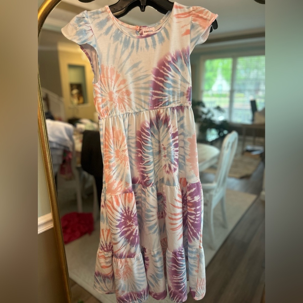 32 Degrees Orange and Purple Sleeveless Sundress